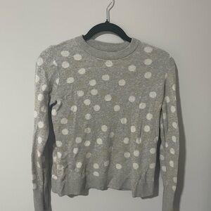 A New Day Gray polka dot Knit Sweater